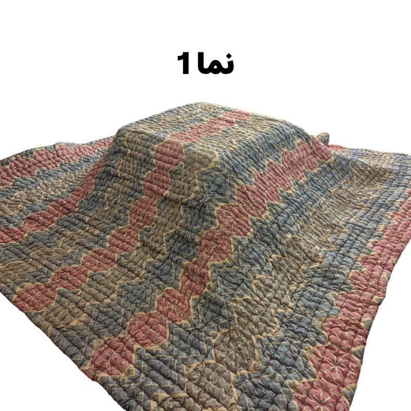 لحاف مدل دست دوز کرسی طرح لوزی سایز 300×300 سانتی متر