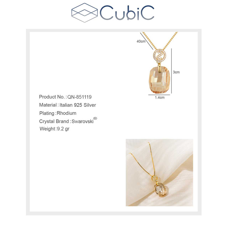 گردنبند نقره زنانه کوبیک مدل QN-851119 گردنبند نقره زنانه کوبیک مدل QN-851119