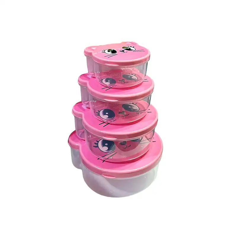 ظرف نگهدارنده هوبی لایف مدل Zoo کد 020980 بسته 4 عددی