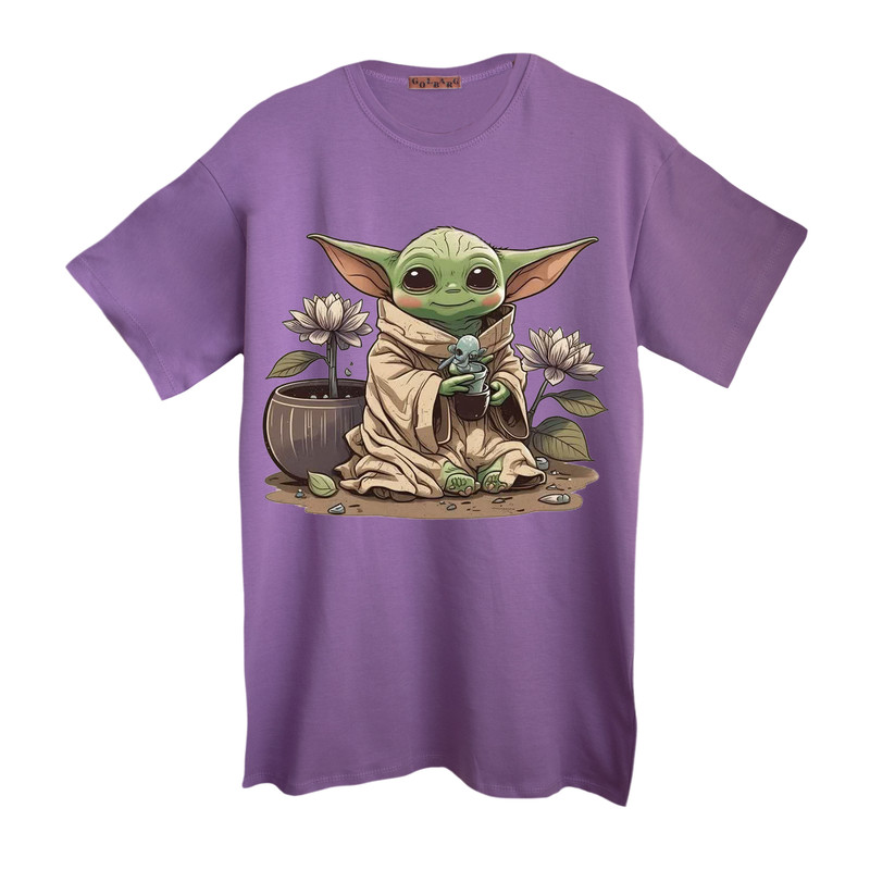 تی شرت آستین کوتاه زنانه مدل بیبی یودا