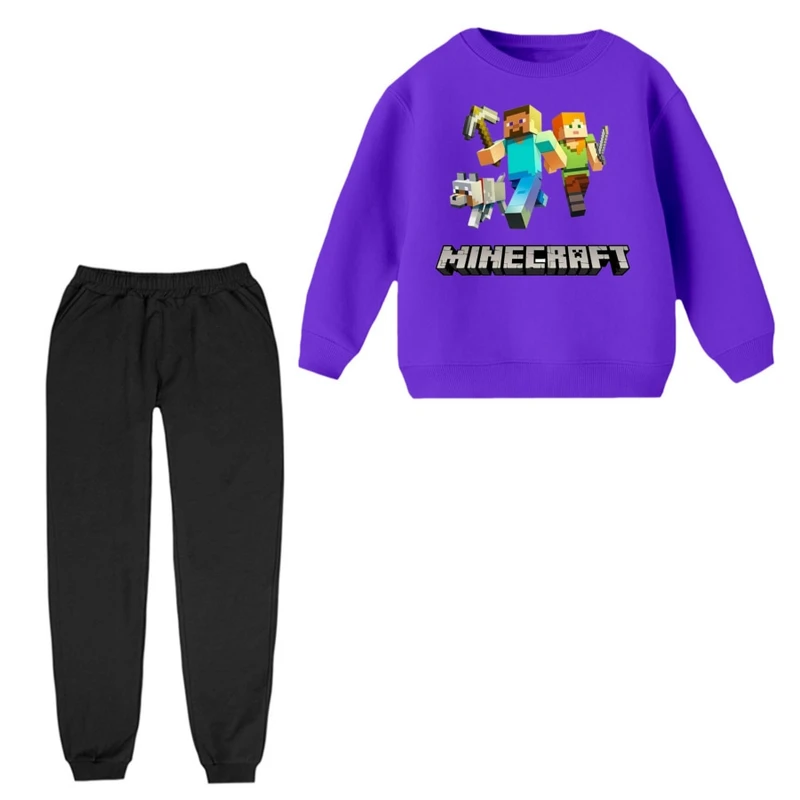 ست سویشرت و شلوار راحتی بچگانه مدل ماینکرفت کد۴  
