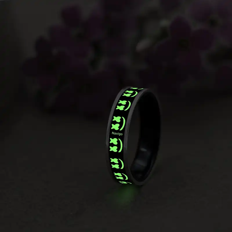 انگشتر ناکسیگو مدل شب تاب طرح دی جی مارشملو کد RB15505