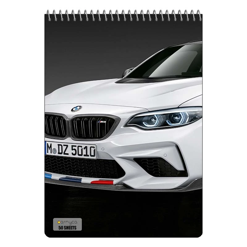 دفتر نقاشی 50 برگ سیمی کارنیکا طرح ب ام و BMW کد 57699