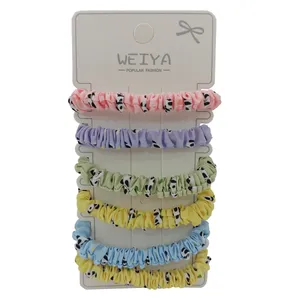 کش مو زنانه مدل فانتزی پارچه ای طرح پاندا بسته 6 عددی