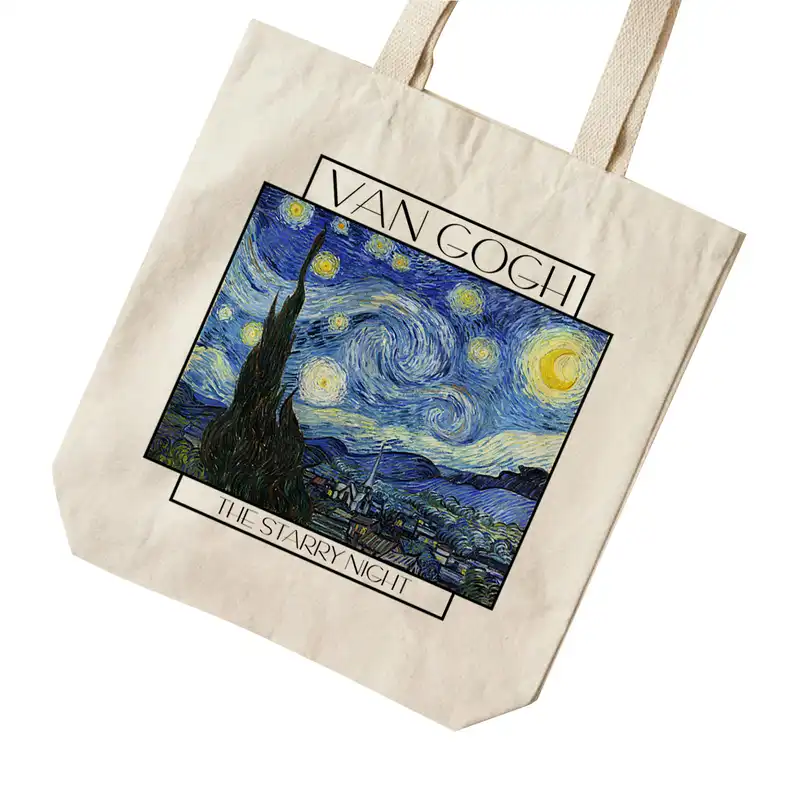 ساک خرید ترمه طراحان ایده مدل شب ستاره ای از ونگوگ کد art010 - s