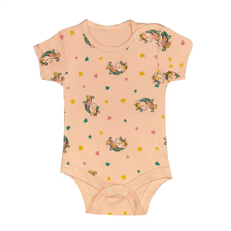 ست 3 تکه لباس نوزادی لایت طرح اسب تک شاخ کد 250