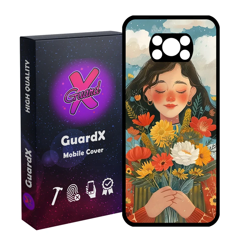 کاور گارد ایکس طرح دختر مدل Glass10776 مناسب برای گوشی موبایل شیائومی Poco X3 NFC/Poco X3/Poco X3 Pro