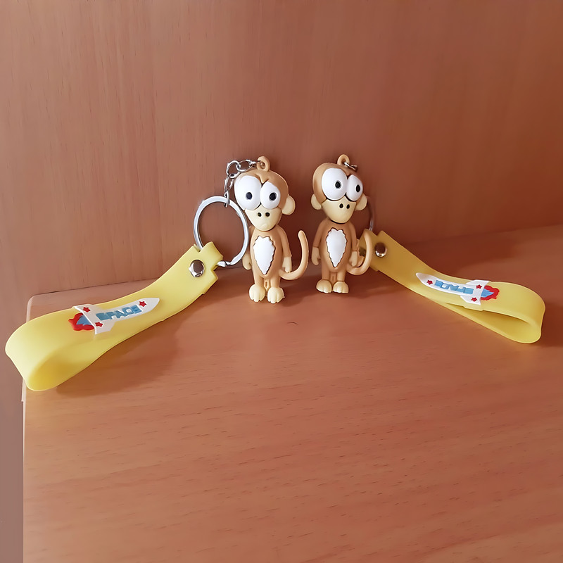 جاکلیدی مدل سیلیکونی حیوانات میمون شاه طرح عروسکی