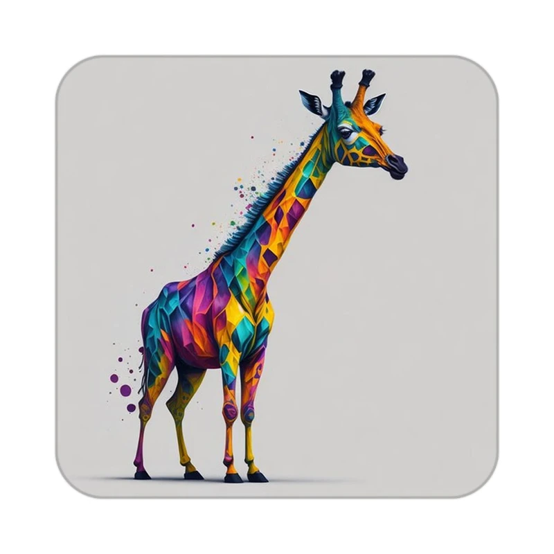 زیر لیوانی کاکتی طرح حیوانات رنگی مدل mp25872