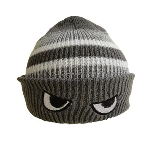 کلاه بافتنی پسرانه مدل چشم angry200a