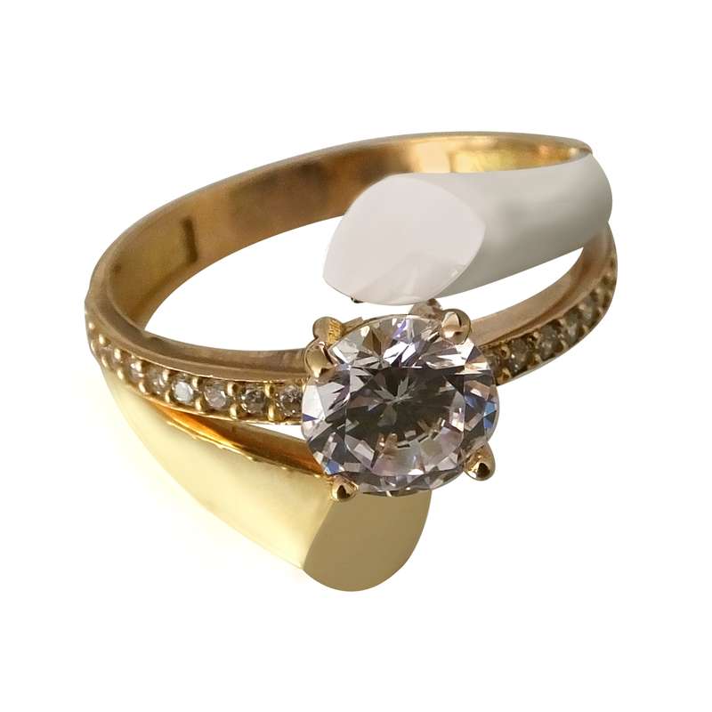 انگشتر طلا 18 عیار زنانه مدل ZZ111