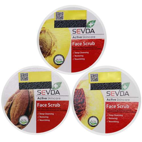 اسکراب لایه بردار پوست سودا مدل BHZ حجم 300 میلی لیتر مجموعه 3 عددی