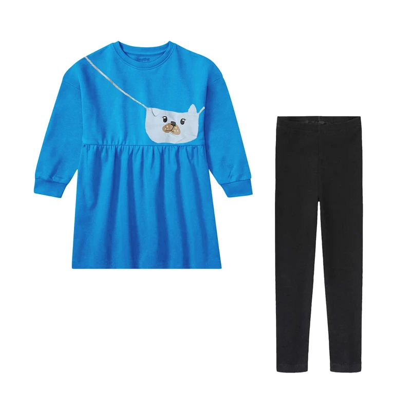 ست تونیک و شلوار دخترانه کونیبو مدل گربه کوچولو 2025