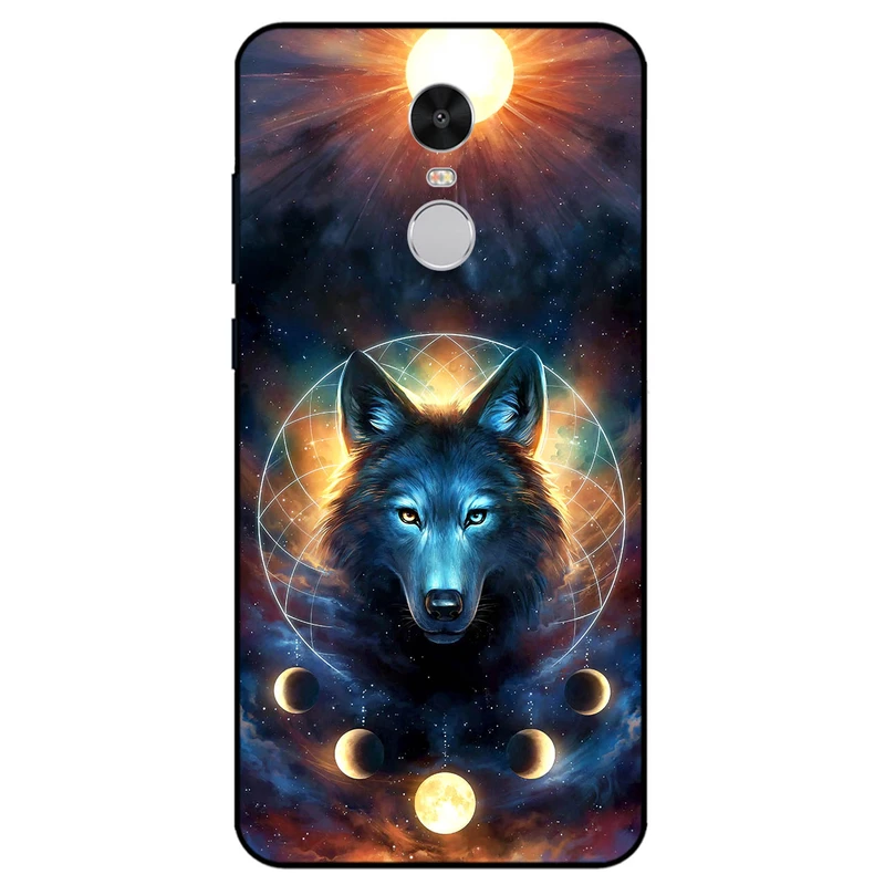 کاور مگافون طرح گرگ و ماه مدل 8006 مناسب برای گوشی موبایل شیائومی Redmi Note 4x