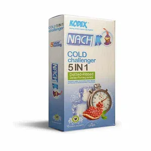 کاندوم تاخیری کدکس مدل Cold Challenger 5in1 بسته ۱۲ عددی