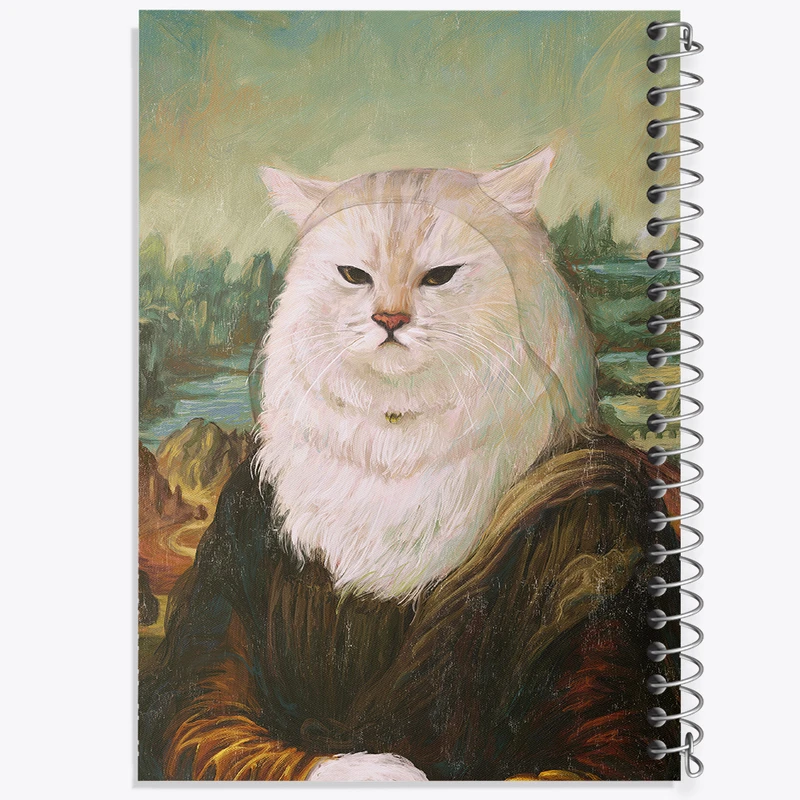 دفتر نت موسیقی 50 برگ خندالو مدل گربه مونالیزا کد N57