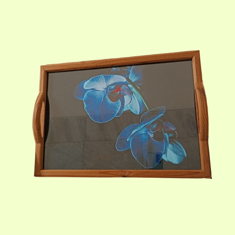 سینی مدل نیلوفر آبی کد 26