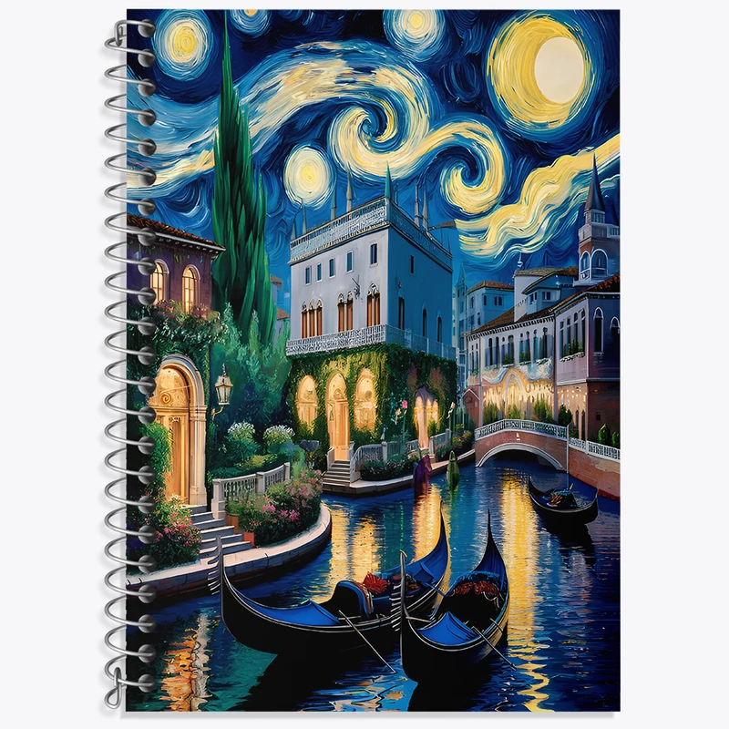 دفتر نت موسیقی 50 برگ خندالو طرح منظره ی شب کد N4518