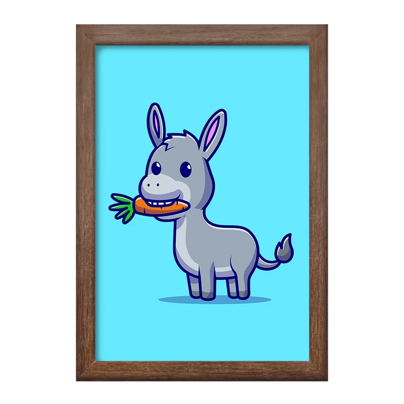 تابلو خندالو طرح حیوانات بامزه خر الاغ کد 29710