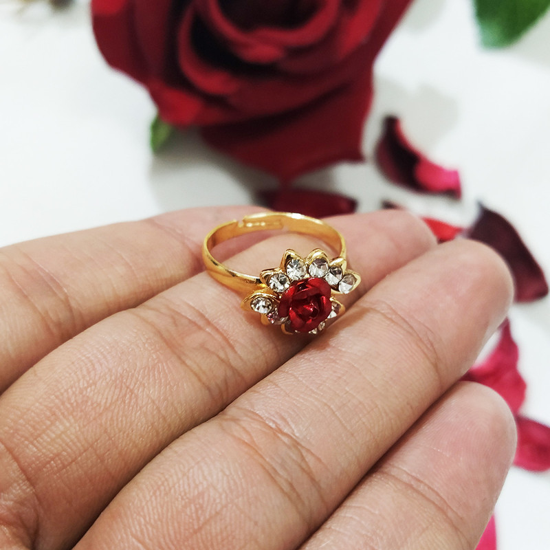 انگشتر دخترانه سلین کالا مدل گل رز ce-As28