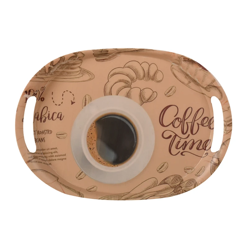 سینی دسته دار مهروز مدل 5001 coffee time سایز 20×30 سانتی‌متر