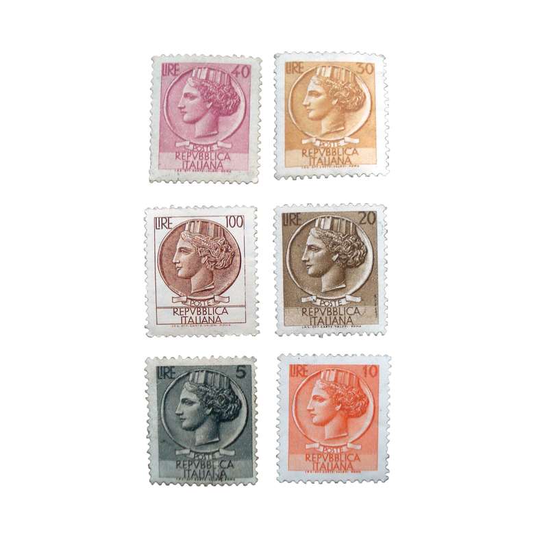 تمبر یادگاری مدل مشاهیر ایتالیا کد DS1937 مجموعه 6 عددی