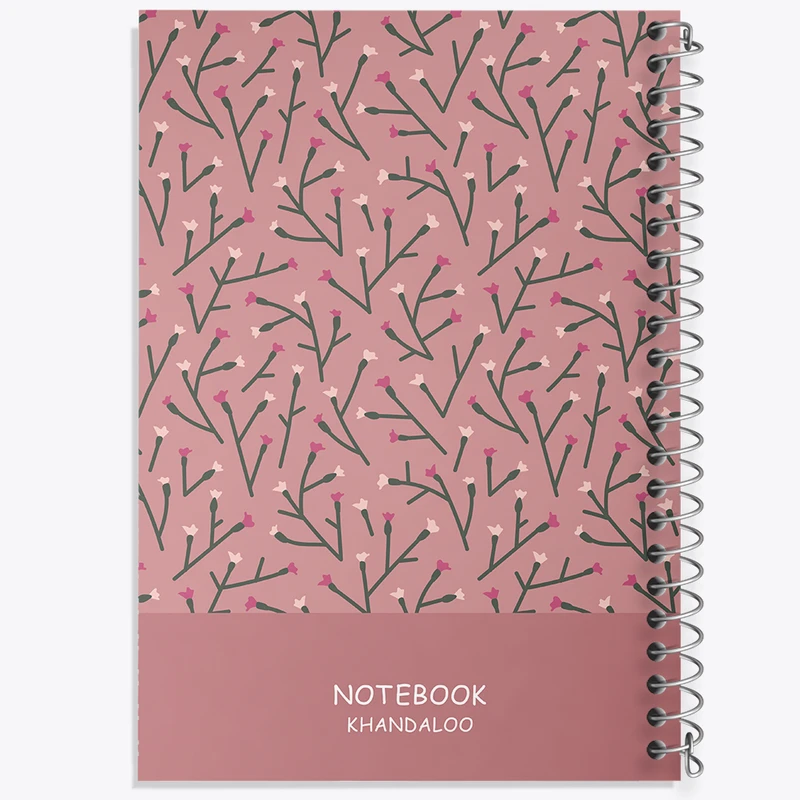 دفتر شطرنجی 50 برگ خندالو مدل گل گلی کد N1291