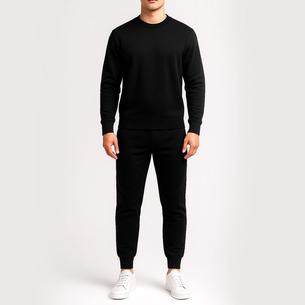 ست تیشرت آستین بلند و شلوار راحتی مردانه ماییلدا مدل تو کرکی کد 5497