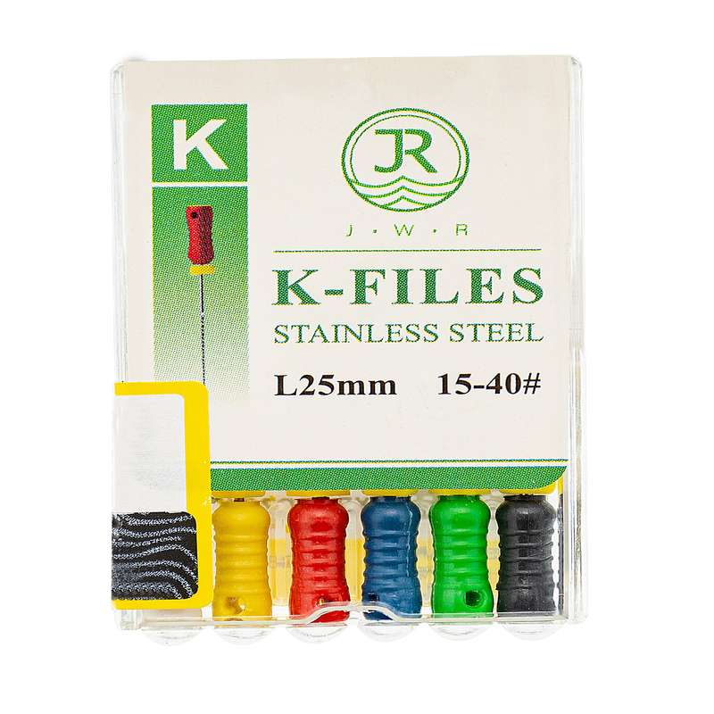 فایل دستی دندانپزشکی جی دبلیو آر مدل K15-40 بسته 6 عددی
