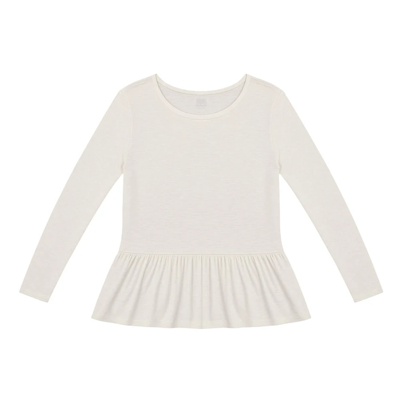 بلوز آستین بلند یقه گرد زنانه مدل 4398