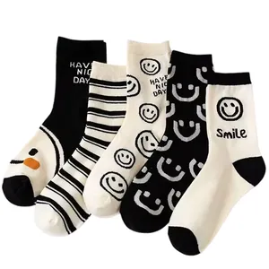 جوراب ساق بلند زنانه مدل Smile بسته 5 عددی