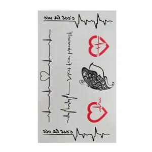 تتو موقت طرح ضربان قلب و پروانه کد 83