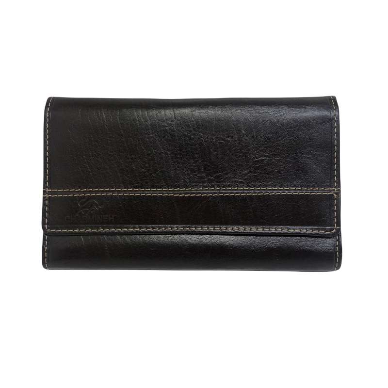 کیف پول زنانه سرزمین چرم مدل دو دوخت 2