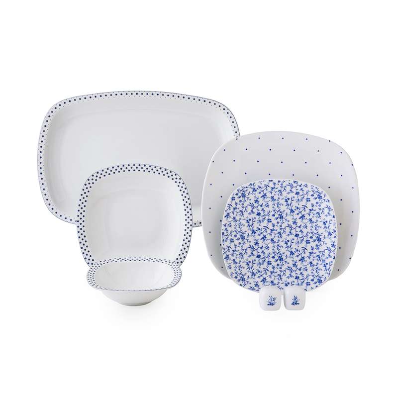 سرویس غذاخوری 27 پارچه چینی زرین ایران مدل کواترو ورنیکا درجه 3 سرویس غذاخوری 27 پارچه چینی زرین ایران مدل کواترو ورنیکا درجه 3