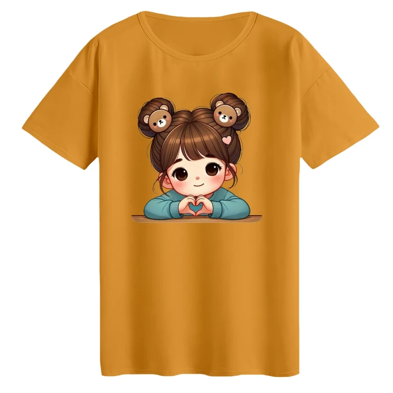 تی‌شرت لانگ آستین کوتاه زنانه مدل دخترک کد 2