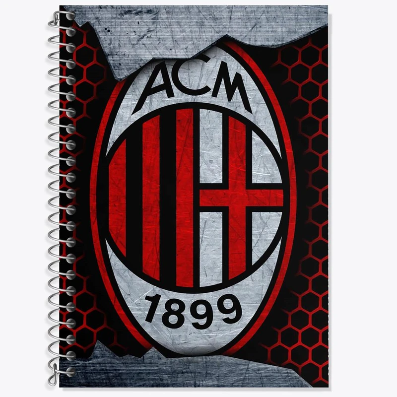 دفتر زبان 50 برگ خندالو مدل دو خط طرح باشگاه آث میلان کد 27242