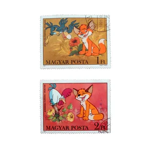 تمبر یادگاری مدل کارتونی  کدDS1881 مجموعه 2 عددی