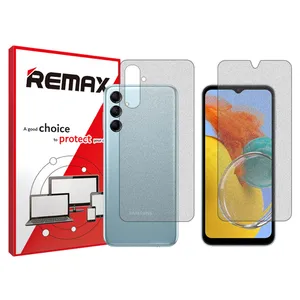 Remix matte screenprotector HyMTT model suitable for Samsung Galaxy M14 mobile phones along with the back of the phone