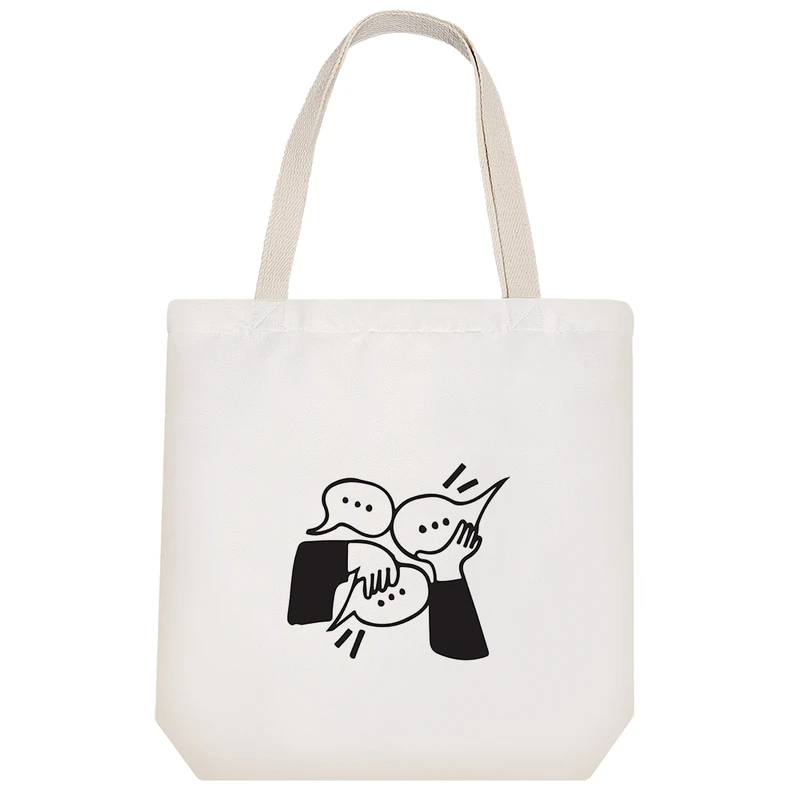 ساک خرید پارچه ای خندالو طرح گروه چت مدل توت بگ کد 6969