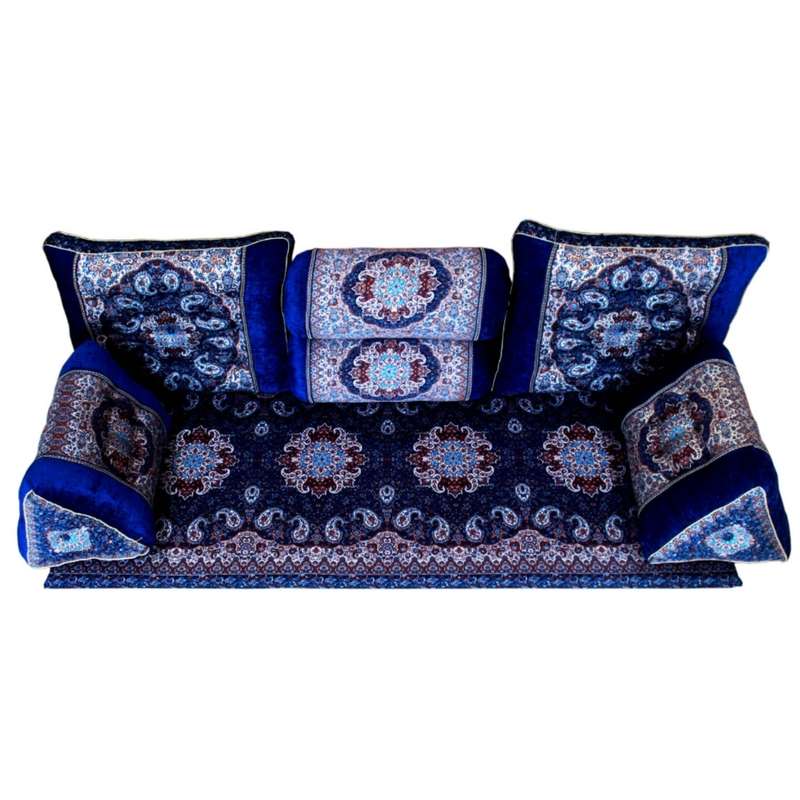 ست 7 تکه پشتی ترمه مدل شاه نشین