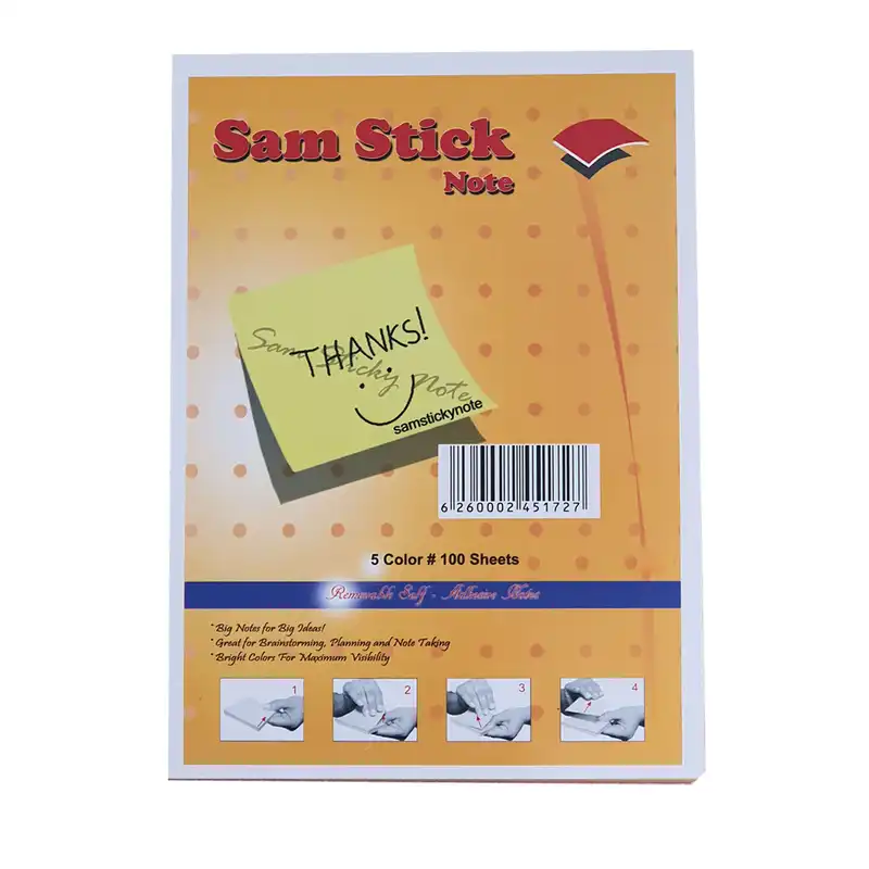 کاغذ یادداشت چسب دار سام استیک نوت  مدل SMAL کد 75