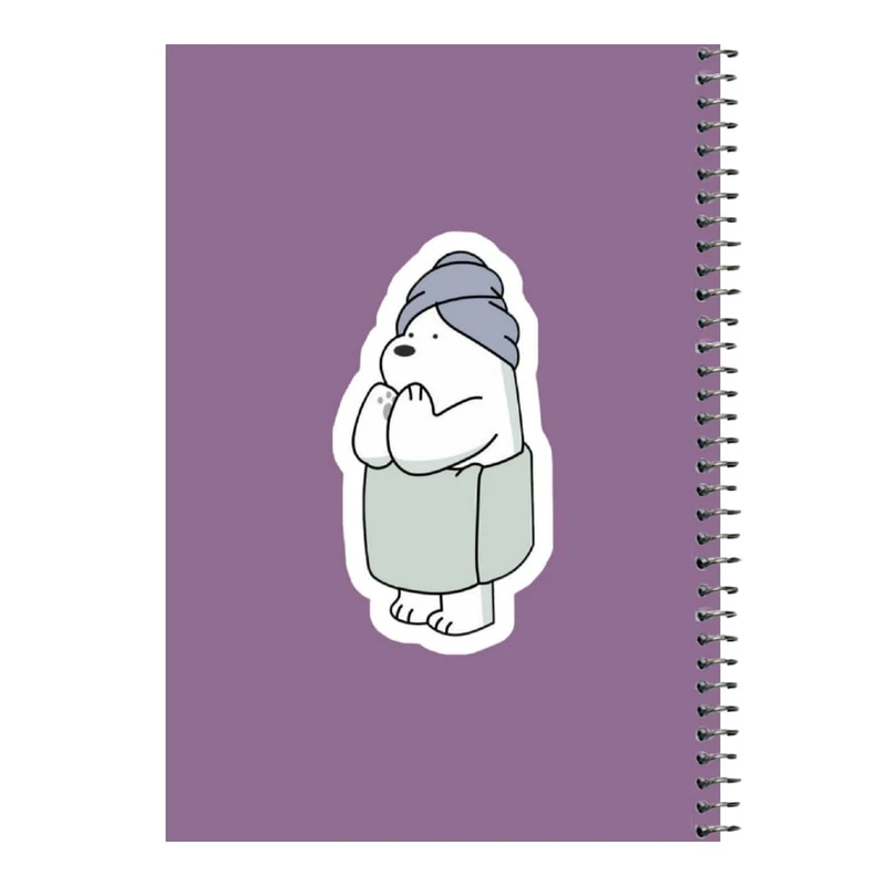 دفتر مشق 80 برگ اس جی مدل خرس و حوله     