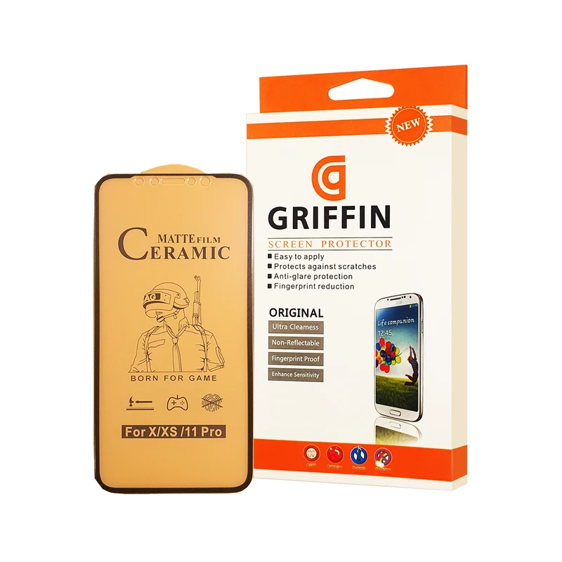 محافظ صفحه نمایش سرامیکی مات گریفین مدل FLCRM GN mo مناسب برای گوشی موبایل اپل iPhone 11 Pro