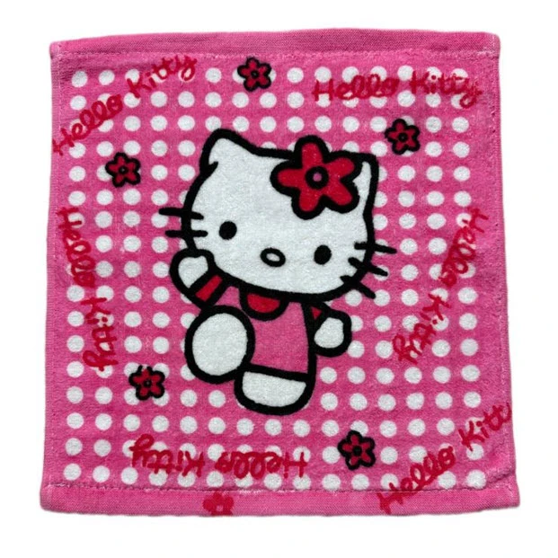 حوله دست و  صورت مدل هلو کیتی سایز 30x30 سانتی متر