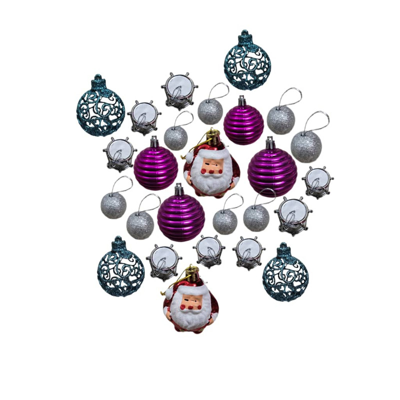 آویز تزیینی درخت کریسمس مدل gh26000 مجموعه 26 عددی