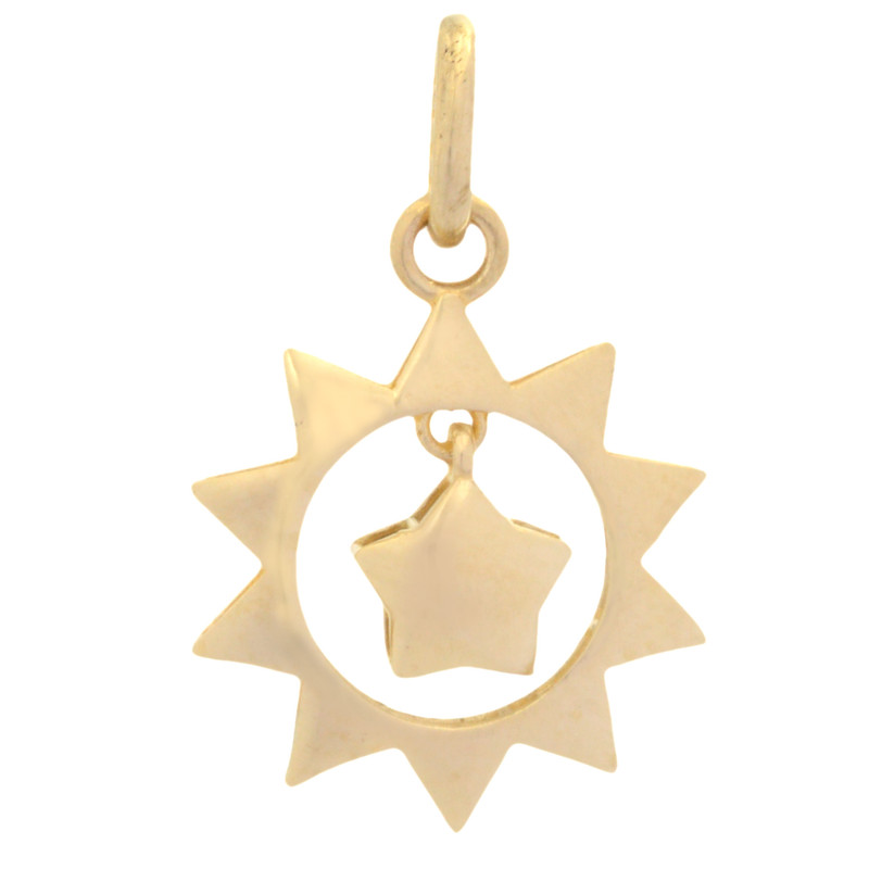 آویز گردنبند طلا 18 عیار زنانه طلای مستجابی طرح ستاره کد 4532