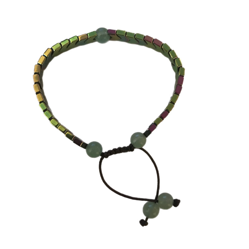 دستبند زنانه مدل حدید و آونتورین کد S-233 دستبند زنانه مدل حدید و آونتورین کد S-233