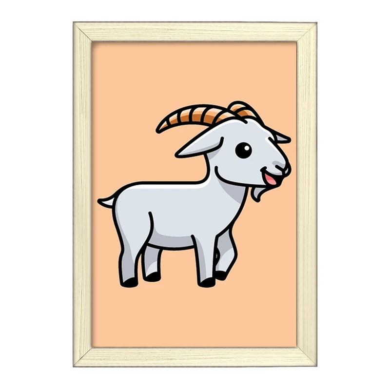 تابلو خندالو طرح حیوانات بامزه بز کد 28185