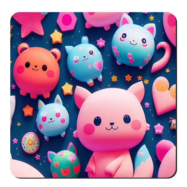  زیر لیوانی طرح حیوانات فانتزی کد nzl332