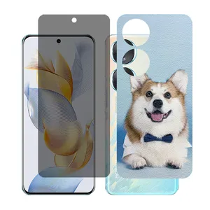 Glass together model privacy screen protector suitable for Honor 90 mobile phone with back cover sticker